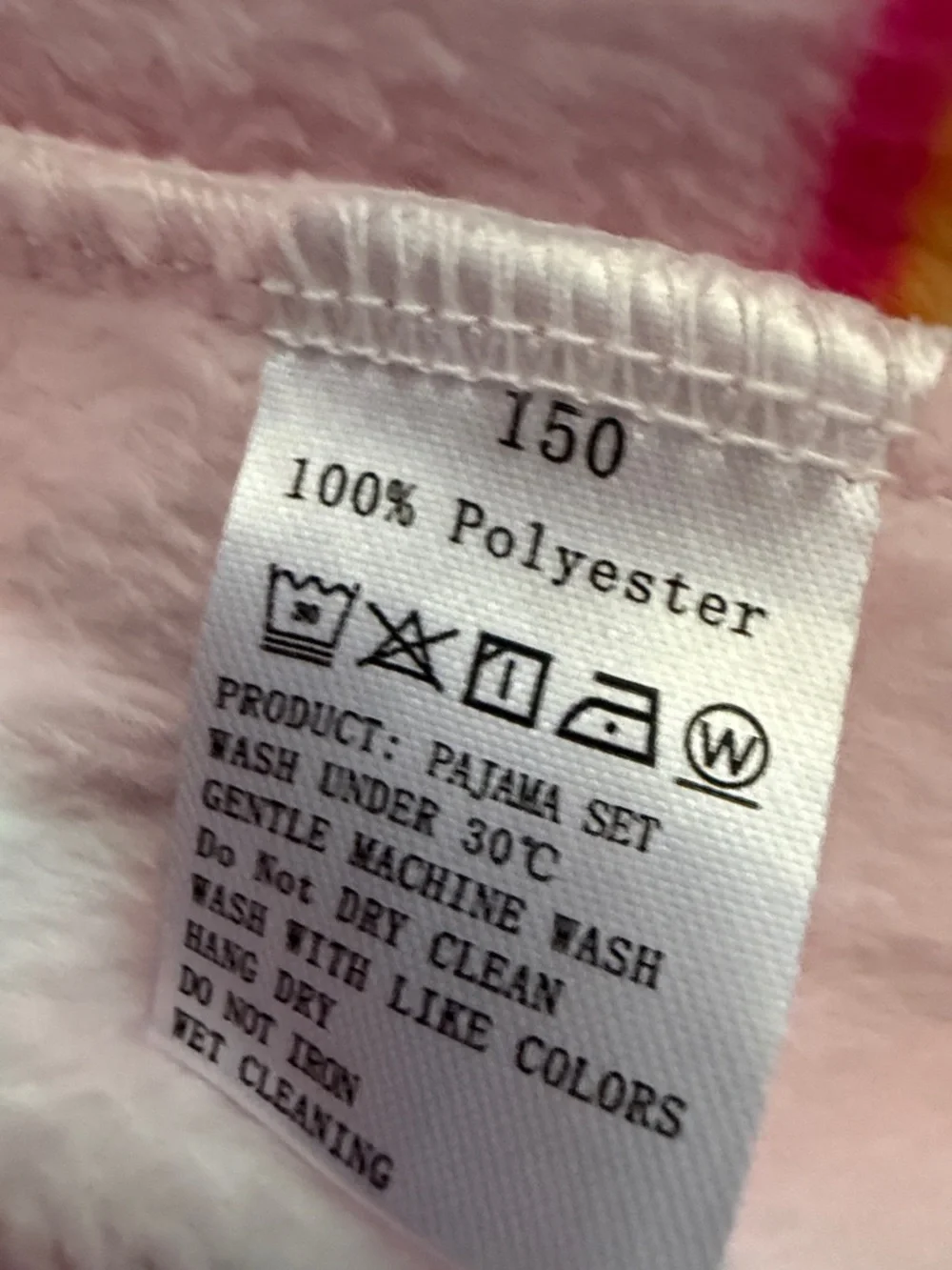 Pink Fleece Unicorn & Rainbow Girls Pajama Pants -like new Size 12-L